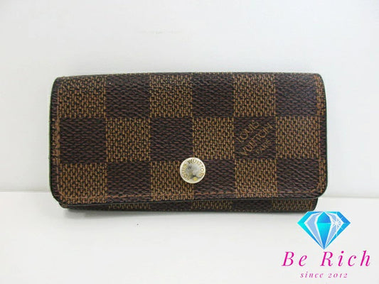 ルイ ヴィトン LOUIS VUITTON 4連 キーケース ダミエ ミュルティ クレ 4 N62631 エベヌ LV ロゴ キーホルダー アクセサリー 小物  【中古】【送料無料】 bc1992