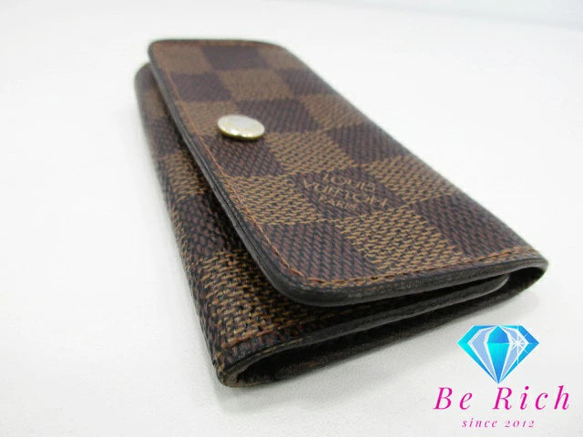 ルイ ヴィトン LOUIS VUITTON 4連 キーケース ダミエ ミュルティ クレ 4 N62631 エベヌ LV ロゴ キーホルダー アクセサリー 小物  【中古】【送料無料】 bc1992