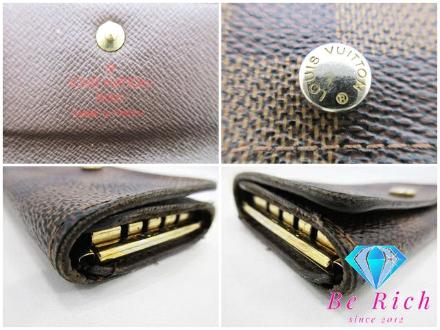 ルイ ヴィトン LOUIS VUITTON 4連 キーケース ダミエ ミュルティ クレ 4 N62631 エベヌ LV ロゴ キーホルダー アクセサリー 小物  【中古】【送料無料】 bc1992