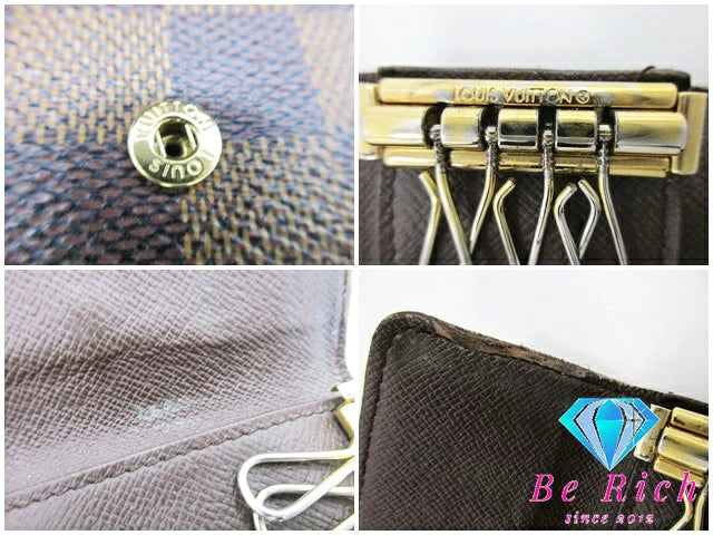 ルイ ヴィトン LOUIS VUITTON 4連 キーケース ダミエ ミュルティ クレ 4 N62631 エベヌ LV ロゴ キーホルダー アクセサリー 小物  【中古】【送料無料】 bc1992