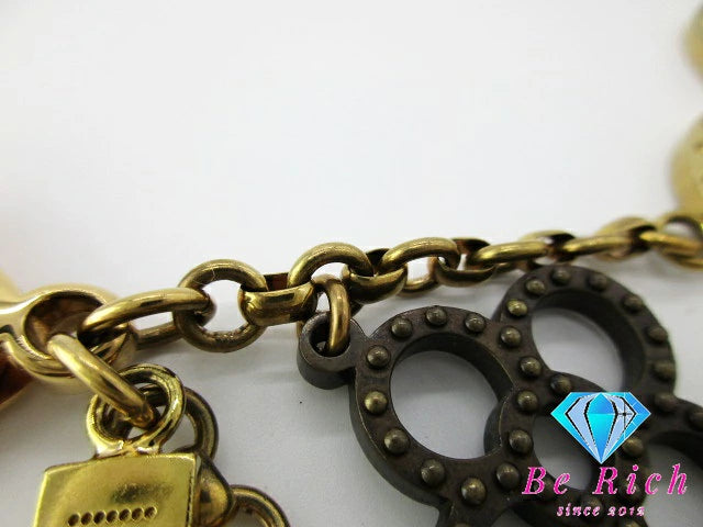 ルイ ヴィトン LOUIS VUITTON ビジュー サック タパージュ キーホルダー M65722 ゴールド シルバー キーリング チャーム ロゴ アクセサリー 小物 【中古】【送料無料】 bc2019