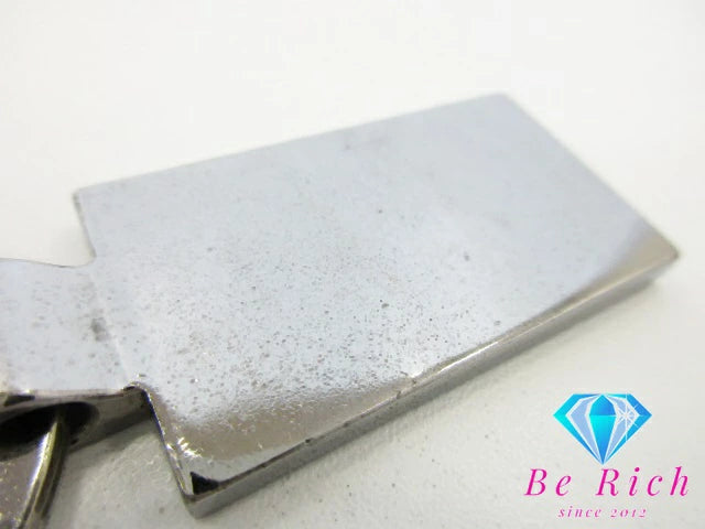 グッチ GUCCI クロコ 型押し キーホルダー キーリング GG レザー カーキ シルバー ロゴ プレート バッグ チャーム 小物  【中古】【送料無料】 bc2029