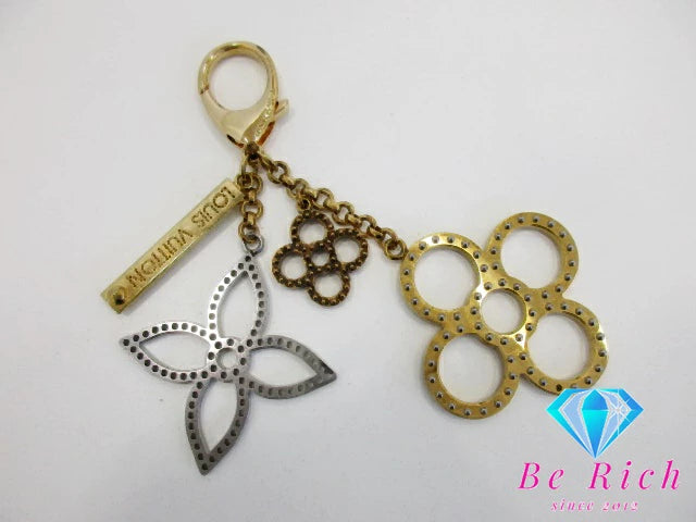 ルイ ヴィトン LOUIS VUITTON ビジュー サック タパージュ キーホルダー M65722 ゴールド シルバー キーリング チャーム ロゴ アクセサリー 小物 【中古】【送料無料】 bc2033