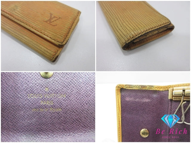 ルイ ヴィトン LOUIS VUITTON 4連 キーケース エピ ミュルティ クレ4 M63822 M63829 タッシリ イエロー 黄 LV ロゴ キーホルダー アクセサリー 小物 【中古】【送料無料】 bc2133