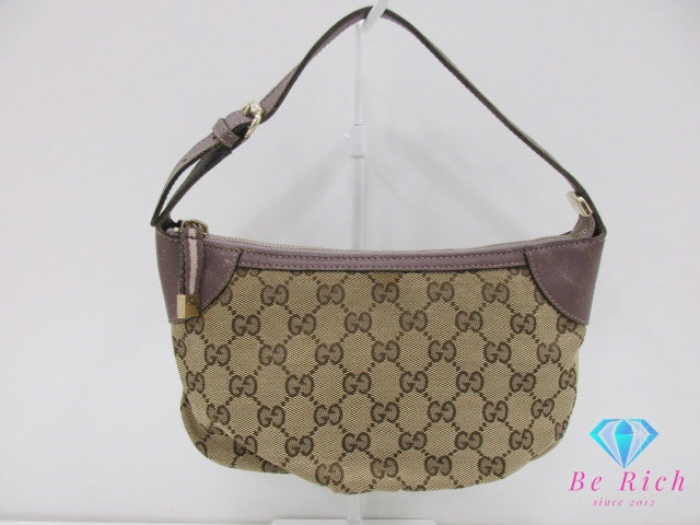 グッチ GUCCI ミニ ハンドバッグ 224093 GG シェリー カーキ ブラウン ベージュ 茶  アクセサリー ポーチ【中古】【送料無料】 bc2135