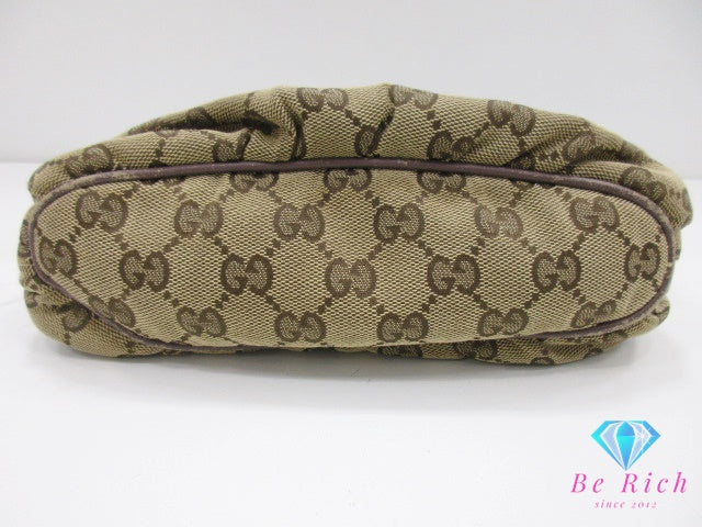 グッチ GUCCI ミニ ハンドバッグ 224093 GG シェリー カーキ ブラウン ベージュ 茶  アクセサリー ポーチ【中古】【送料無料】 bc2135