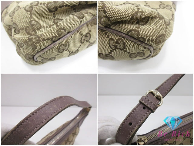 グッチ GUCCI ミニ ハンドバッグ 224093 GG シェリー カーキ ブラウン ベージュ 茶  アクセサリー ポーチ【中古】【送料無料】 bc2135