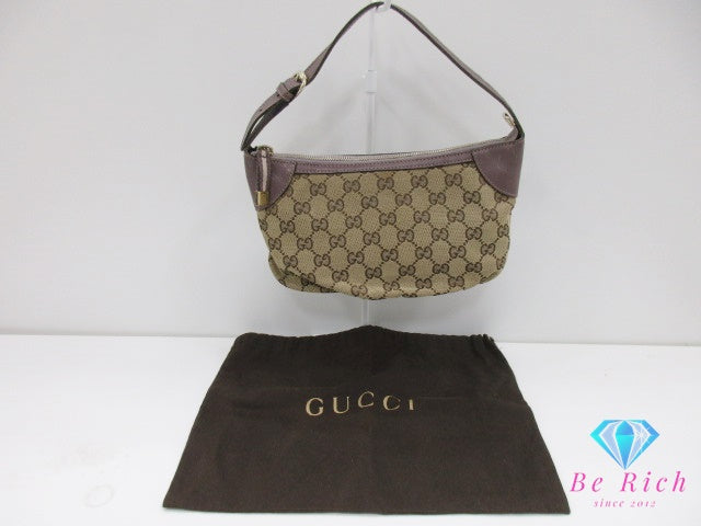 グッチ GUCCI ミニ ハンドバッグ 224093 GG シェリー カーキ ブラウン ベージュ 茶  アクセサリー ポーチ【中古】【送料無料】 bc2135
