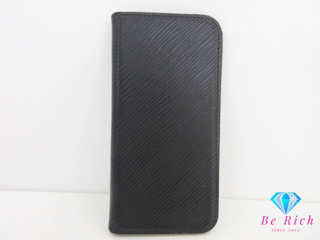 ルイ ヴィトン LOUIS VUITTON iPhone X XS ケース カバー エピ フォリオ M64469 ノワール ブラック 黒 スマホ アイフォン 手帳 タイプ アクセサリー 小物 【中古】【送料無料】bc2147