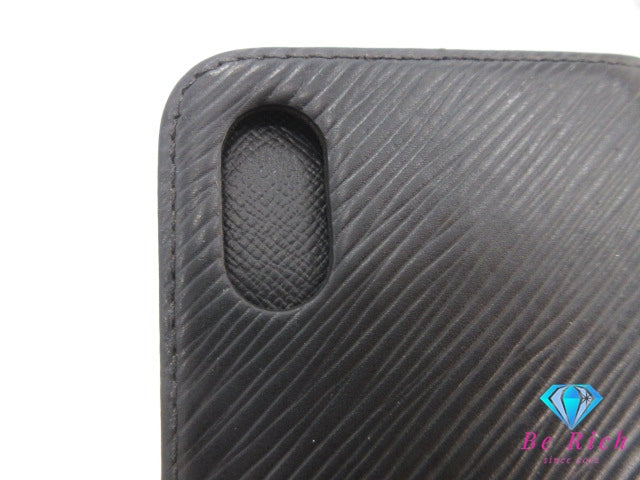 ルイ ヴィトン LOUIS VUITTON iPhone X XS ケース カバー エピ フォリオ M64469 ノワール ブラック 黒 スマホ アイフォン 手帳 タイプ アクセサリー 小物 【中古】【送料無料】bc2147