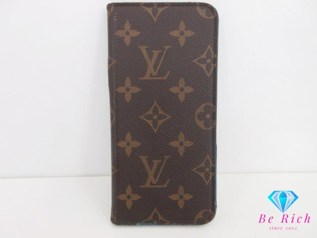 ルイ ヴィトン LOUIS VUITTON iPhone 7 / 8 対応 ケース カバー モノグラム フォリオ M61909 ブラウン 茶 スマホ アイフォン 手帳 タイプ アクセサリー 小物 【中古】【送料無料】bc2148