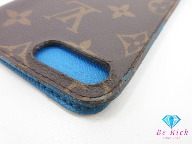 ルイ ヴィトン LOUIS VUITTON iPhone 7 / 8 対応 ケース カバー モノグラム フォリオ M61909 ブラウン 茶 スマホ アイフォン 手帳 タイプ アクセサリー 小物 【中古】【送料無料】bc2148