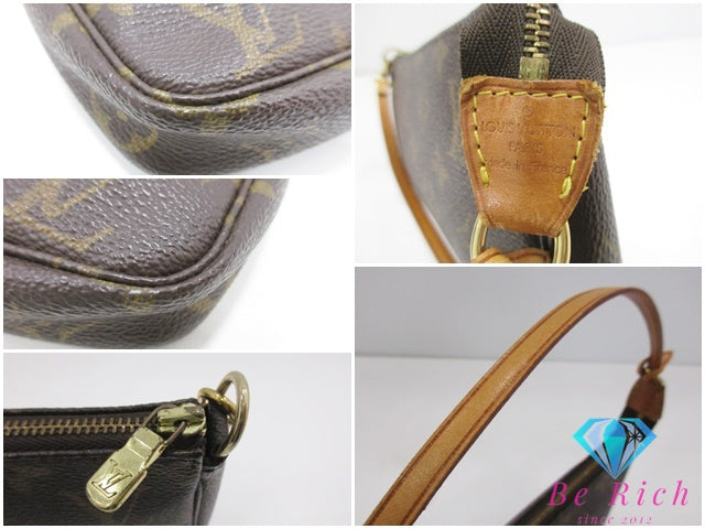 ルイ ヴィトン LOUIS VUITTON アクセサリーポーチ モノグラム ポシェット アクセソワール M51980 ブラウン 茶 PVC レザー LV ロゴ ハンドバッグ ショルダーバッグ 鞄 【中古】【送料無料】bc2162