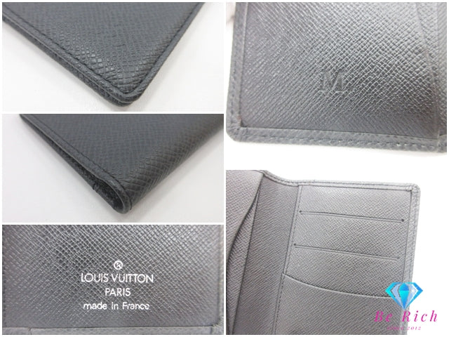 ルイ ヴィトン ポケット オーガナイザー M30512 タイガ アルドワーズ 黒 ブラック レザー 名刺入れ カード入れ LOUIS VUITTON 【中古】【送料無料】 bc2175