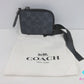美品 コーチ COACH Lジップ キーケース CB927 シグネチャー 紺 ネイビー PVC レザー ロゴ キーホルダーアクセサリー 小物 メンズ 【中古】【送料無料】 bc2176