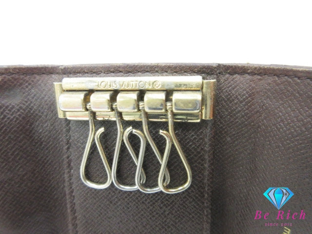 ルイ ヴィトン LOUIS VUITTON 4連 キーケース ダミエ ミュルティクレ 4 N62631 エベヌ ブラウン 茶 LV ロゴ キーホルダー アクセサリー 小物  【中古】【送料無料】 bc2179