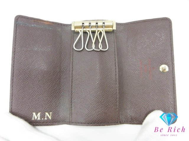 ルイ ヴィトン LOUIS VUITTON 4連 キーケース ダミエ ミュルティクレ 4 N62631 エベヌ ブラウン 茶 LV ロゴ キーホルダー アクセサリー 小物  【中古】【送料無料】 bc2182