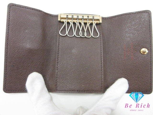 ルイ ヴィトン LOUIS VUITTON 6連 キーケース ダミエ ミュルティ クレ 6 N62630 エベヌ LV ロゴ キーホルダー アクセサリー 小物  【中古】【送料無料】 bc2191