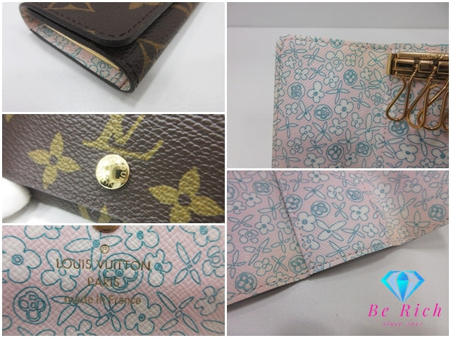 ルイ ヴィトン LOUIS VUITTON 4連 キーケース モノグラム フルリ ミュルティクレ 4 M60238 ローズ ピンク LV ロゴ キーホルダー アクセサリー 小物  【中古】【送料無料】 bc2192