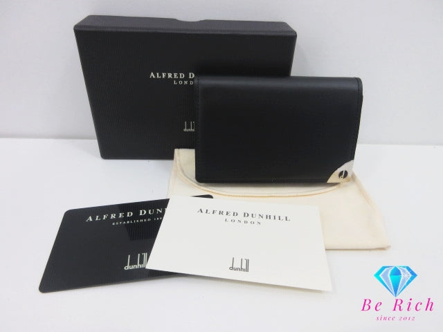ダンヒル dunhill 6連 キーケース ロンドン スタイル WN5000A 黒 ブラック カーフ レザー ロゴ キーホルダー アクセサリー 小物  【中古】【送料無料】 bc2194