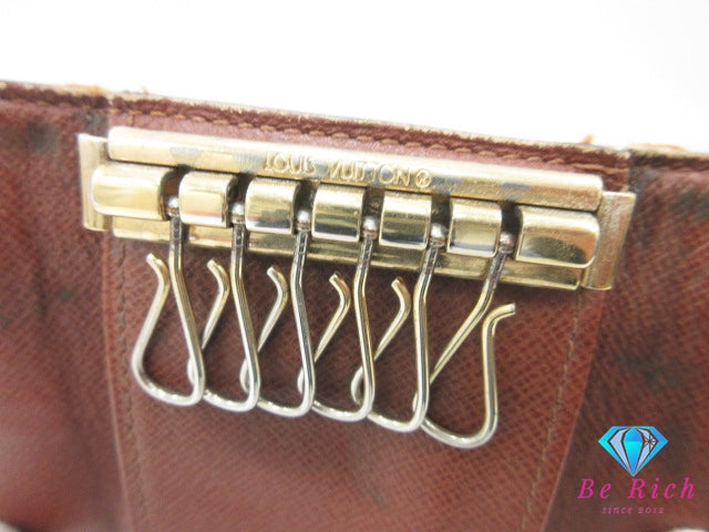 ルイ ヴィトン LOUIS VUITTON 6連 キーケース モノグラム ミュルティクレ 6 M62630 茶 ブラウン LV ロゴ キーホルダー アクセサリー 小物 【中古】【送料無料】 bc2207