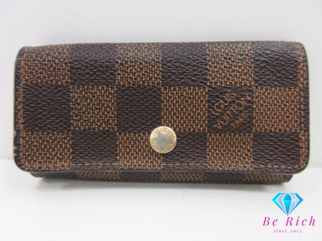 ルイ ヴィトン LOUIS VUITTON 4連 キーケース ダミエ ミュルティクレ 4 N62631 エベヌ ブラウン 茶 LV ロゴ キーホルダー アクセサリー 小物  【中古】【送料無料】 bc2224