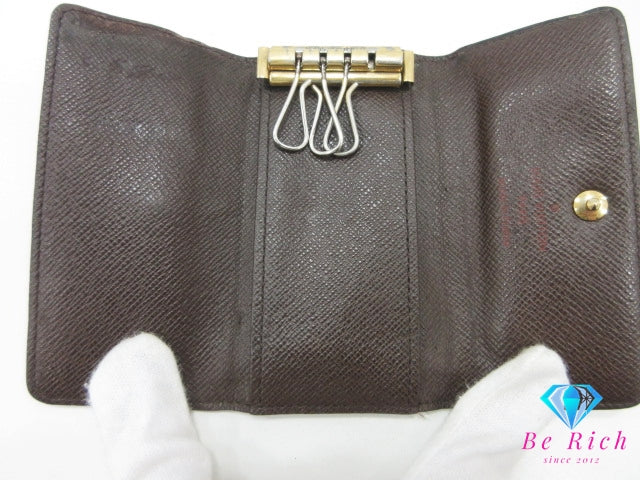 ルイ ヴィトン LOUIS VUITTON 4連 キーケース ダミエ ミュルティクレ 4 N62631 エベヌ ブラウン 茶 LV ロゴ キーホルダー アクセサリー 小物  【中古】【送料無料】 bc2224