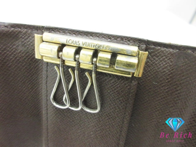 ルイ ヴィトン LOUIS VUITTON 4連 キーケース ダミエ ミュルティクレ 4 N62631 エベヌ ブラウン 茶 LV ロゴ キーホルダー アクセサリー 小物  【中古】【送料無料】 bc2224