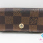 ルイ ヴィトン LOUIS VUITTON 4連 キーケース ダミエ ミュルティクレ 4 N62631 エベヌ ブラウン 茶 LV ロゴ キーホルダー アクセサリー 小物  【中古】【送料無料】 bc2240