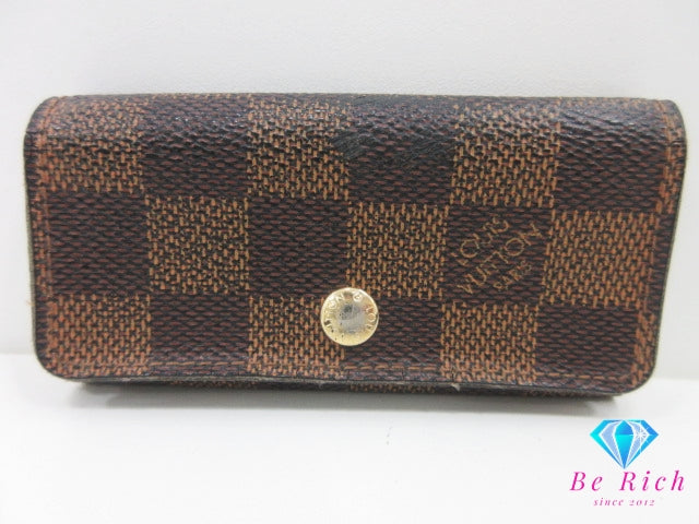 ルイ ヴィトン LOUIS VUITTON 4連 キーケース ダミエ ミュルティクレ 4 N62631 エベヌ ブラウン 茶 LV ロゴ キーホルダー アクセサリー 小物  【中古】【送料無料】 bc2240