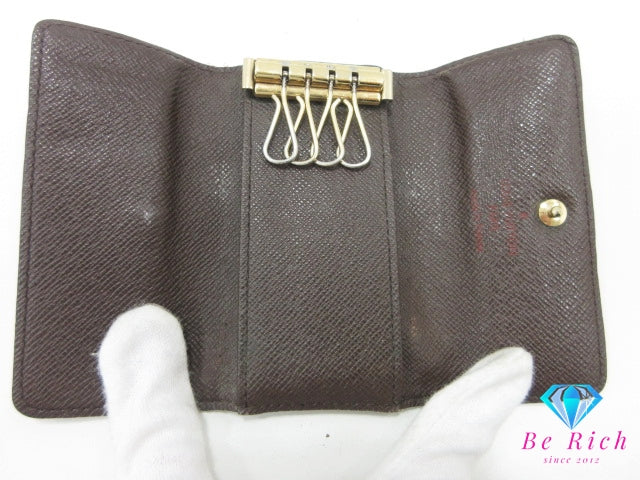 ルイ ヴィトン LOUIS VUITTON 4連 キーケース ダミエ ミュルティクレ 4 N62631 エベヌ ブラウン 茶 LV ロゴ キーホルダー アクセサリー 小物  【中古】【送料無料】 bc2240