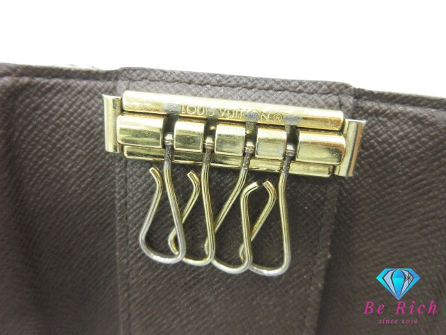 ルイ ヴィトン LOUIS VUITTON 4連 キーケース ダミエ ミュルティクレ 4 N62631 エベヌ ブラウン 茶 LV ロゴ キーホルダー アクセサリー 小物  【中古】【送料無料】 bc2240