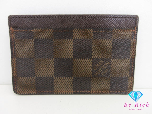 ルイ ヴィトン LOUIS VUITTON カードケース ダミエ ポルト カルト サーンプル N61722 エベヌ LV ロゴ 定期入れ ID カードケース カード入れ ビジネス 小物 【中古】【送料無料】bc2247