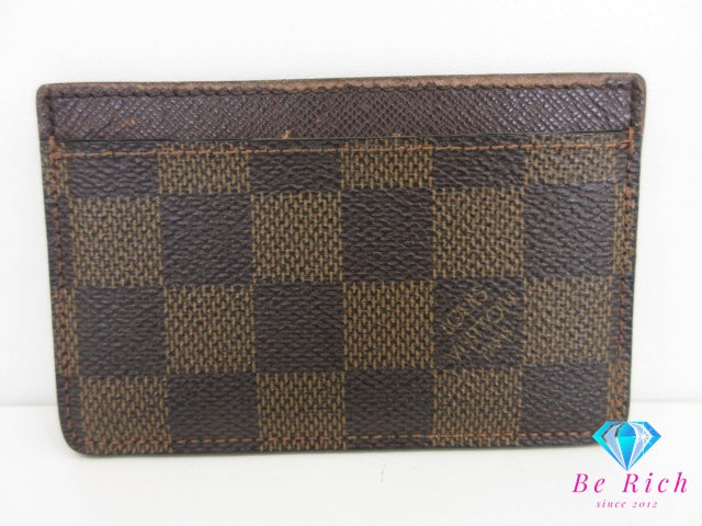 ルイ ヴィトン LOUIS VUITTON カードケース ダミエ ポルト カルト サーンプル N61722 エベヌ LV ロゴ 定期入れ ID カードケース カード入れ ビジネス 小物 【中古】【送料無料】bc2247