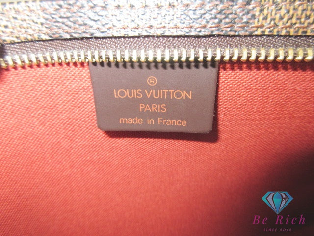 美品 ルイ ヴィトン LOUIS VUITTON アクセサリーポーチ ショルダーバッグ ナヴォナ N51983 ダミエ エベヌ 茶 ブラウン PVC レザー ポーチ ハンドバッグ 【中古】【送料無料】 bc2248