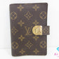 ルイ ヴィトン LOUIS VUITTON モノグラム アジェンダ コアラ PM ブルー 手帳 カバー R21014 6穴 システム手帳 ケース スケジュール帳 文具 ビジネス 小物 青 【中古】【送料無料】 bc2270