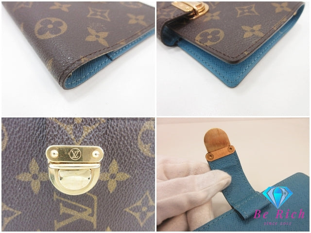 ルイ ヴィトン LOUIS VUITTON モノグラム アジェンダ コアラ PM ブルー 手帳 カバー R21014 6穴 システム手帳 ケース スケジュール帳 文具 ビジネス 小物 青 【中古】【送料無料】 bc2270