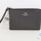 コーチ COACH ジャガード リストレット ポーチ F13311 ナイロン レザー コーナー ジップ リストレット ブラック グレー ロゴ アクセサリー 小物 【中古】【送料無料】 bc2282