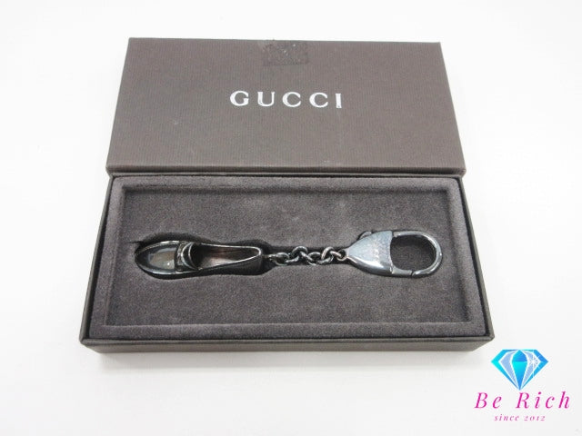 グッチ GUCCI 靴 ローファー モチーフ キーリング ストラップ シルバー メタル ロゴ 携帯 スマートフォン スマホ アクセサリー 小物  【中古】【送料無料】 bc2291