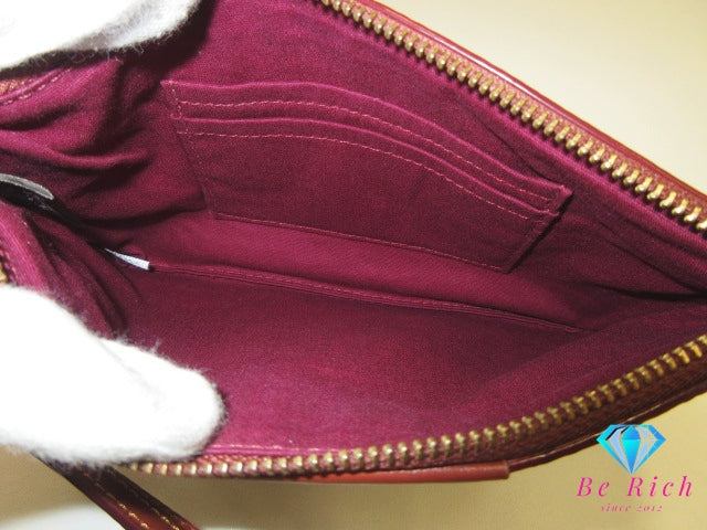 コーチ COACH スモール リストレット シグネチャー キャンバス マルチ ポーチ CI189 茶 ブラウン PVC レザー ロゴ アクセサリー メイク 小物 【中古】【送料無料】 bc2304