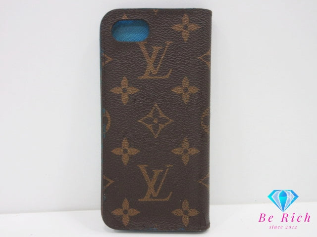ルイ ヴィトン LOUIS VUITTON iPhone 7 / 8 対応 ケース カバー モノグラム フォリオ M61909 ブラウン 茶 スマホ アイフォン 手帳 タイプ アクセサリー 小物 【中古】【送料無料】bc2305