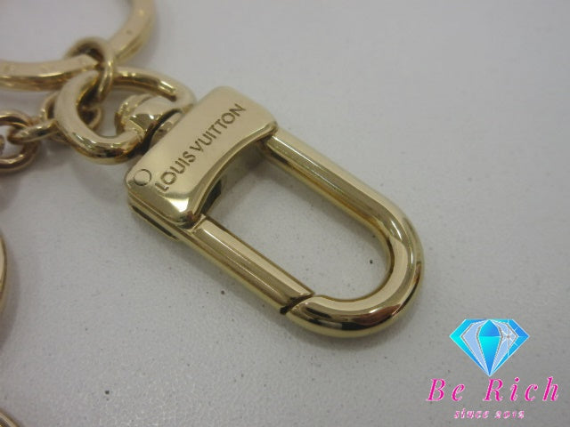 ルイ ヴィトン LOUIS VUITTON LV ブリーズ キーホルダー M02798 ゴールド GP メッキ キーリング バッグ チャーム アクセサリー 小物 シグネチャー ロゴ 【中古】【送料無料】 bc2314