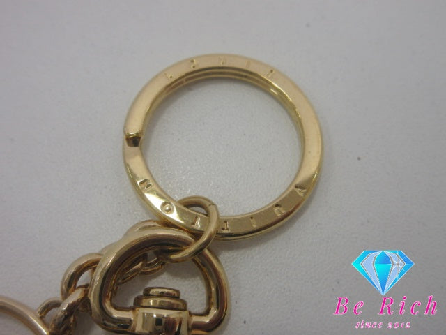 ルイ ヴィトン LOUIS VUITTON LV ブリーズ キーホルダー M02798 ゴールド GP メッキ キーリング バッグ チャーム アクセサリー 小物 シグネチャー ロゴ 【中古】【送料無料】 bc2314