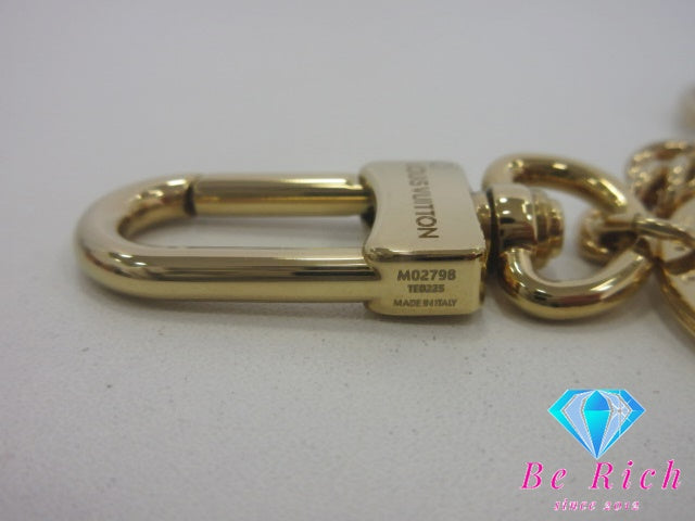ルイ ヴィトン LOUIS VUITTON LV ブリーズ キーホルダー M02798 ゴールド GP メッキ キーリング バッグ チャーム アクセサリー 小物 シグネチャー ロゴ 【中古】【送料無料】 bc2314