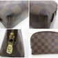 ルイ ヴィトン LOUIS VUITTON ダミエ ポシェット コスメティック N47516 エベヌ PVC レザー エベヌ 茶 ブラウン アクセサリー 小物 化粧 メイク ポーチ 【中古】【送料無料】 bc2316