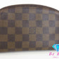 ルイ ヴィトン LOUIS VUITTON ダミエ ポシェット コスメティック N47516 エベヌ PVC レザー エベヌ 茶 ブラウン アクセサリー 小物 化粧 メイク ポーチ 【中古】【送料無料】 bc2316