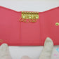 コーチ COACH 6連 キーケース オプアート ベージュ ピンク キャンバス レザー  ロゴ  キーホルダー アクセサリー 小物 【中古】 bc2333