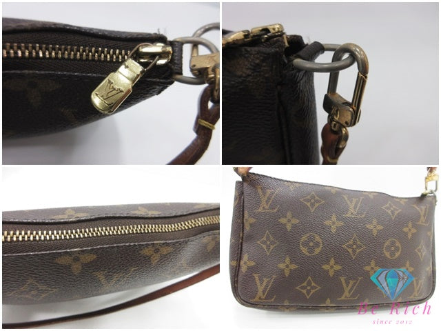 ルイ ヴィトン LOUIS VUITTON アクセサリーポーチ モノグラム ポシェット アクセソワール M51980 ブラウン 茶 PVC レザー LV ロゴ ハンドバッグ ショルダーバッグ 鞄 【中古】【送料無料】bc2344