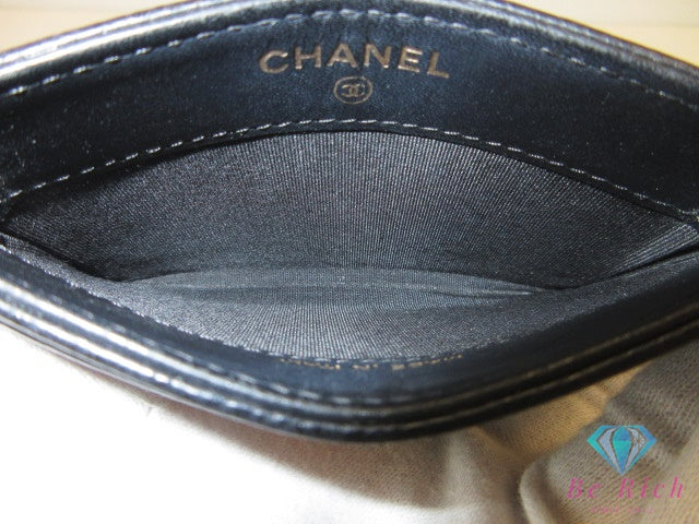 シャネル CHANEL カードケース キャビアスキン レザー 黒 ブラック ココマーク CC ロゴ カード入れ ビジネス 小物 【中古】【送料無料】 bc2353