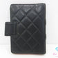 シャネル CHANEL カンボン 手帳 カバー ラムスキン レザー 黒 ブラック ココマーク CC ロゴ 6穴 システム スケジュール 文具 小物 【中古】【送料無料】 bc2356